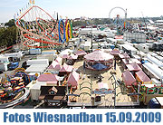 Fotos Aufbauzeit Oktoberfest München 2009. Wiesnaufbau Fotos und Video vom 15.09.2009 (Foto: Martin Schmitz)